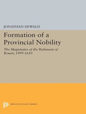 cover image of Formation of a Provincial Nobility